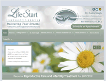 Tablet Screenshot of lifestartfertility.com